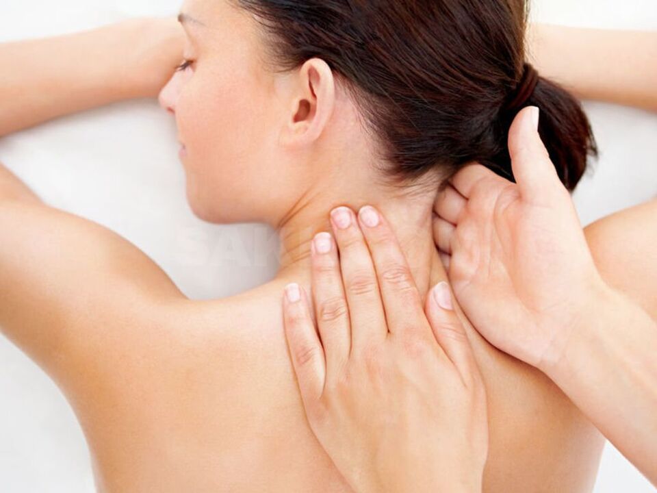 масаж шыі пры астэахандрозе